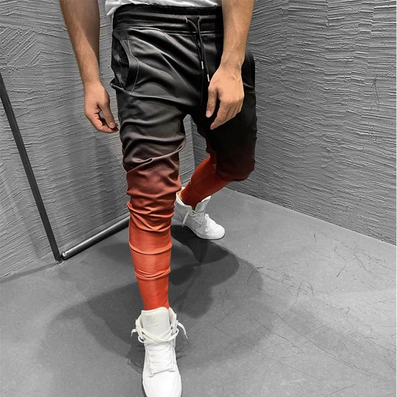 New Gradient Autumn Gyms Men Joggers Sweatpants Men's Joggers Trousers Sporting Clothing The High Quality Bodybuilding Pants New Gradient Autumn Gyms Men Joggers Sweatpants Men's Joggers Trousers Sporting Clothing The High Quality Bodybuilding Pants