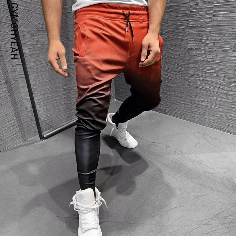 New Gradient Autumn Gyms Men Joggers Sweatpants Men's Joggers Trousers Sporting Clothing The High Quality Bodybuilding Pants New Gradient Autumn Gyms Men Joggers Sweatpants Men's Joggers Trousers Sporting Clothing The High Quality Bodybuilding Pants