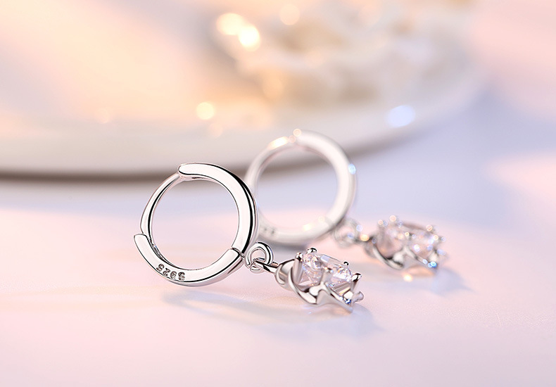 Wholesale Rose Flower Cubic Zirconia 925 Sterling Silver Female Stud Earrings Original Jewelry For Women Drop Shipping Gift Wholesale Rose Flower Cubic Zirconia 925 Sterling Silver Female Stud Earrings Original Jewelry For Women Drop Shipping Gift