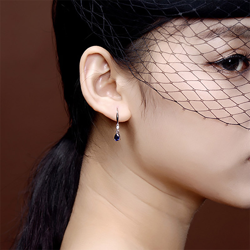 Bague Ringen Silver 925 Jewelry Earrings Sapphire Siver Korean Ear Jewelry Purple/Blue/Yellow Color Party Dating Gift Wholesale Bague Ringen Silver 925 Jewelry Earrings Sapphire Siver Korean Ear Jewelry Purple/Blue/Yellow Color Party Dating Gift Wholesale