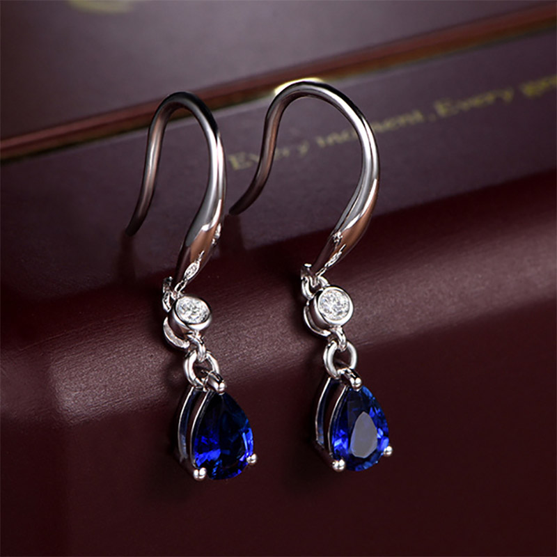Bague Ringen Silver 925 Jewelry Earrings Sapphire Siver Korean Ear Jewelry Purple/Blue/Yellow Color Party Dating Gift Wholesale Bague Ringen Silver 925 Jewelry Earrings Sapphire Siver Korean Ear Jewelry Purple/Blue/Yellow Color Party Dating Gift Wholesale