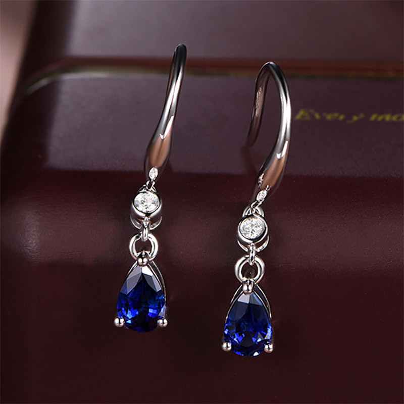 Bague Ringen Silver 925 Jewelry Earrings Sapphire Siver Korean Ear Jewelry Purple/Blue/Yellow Color Party Dating Gift Wholesale Bague Ringen Silver 925 Jewelry Earrings Sapphire Siver Korean Ear Jewelry Purple/Blue/Yellow Color Party Dating Gift Wholesale