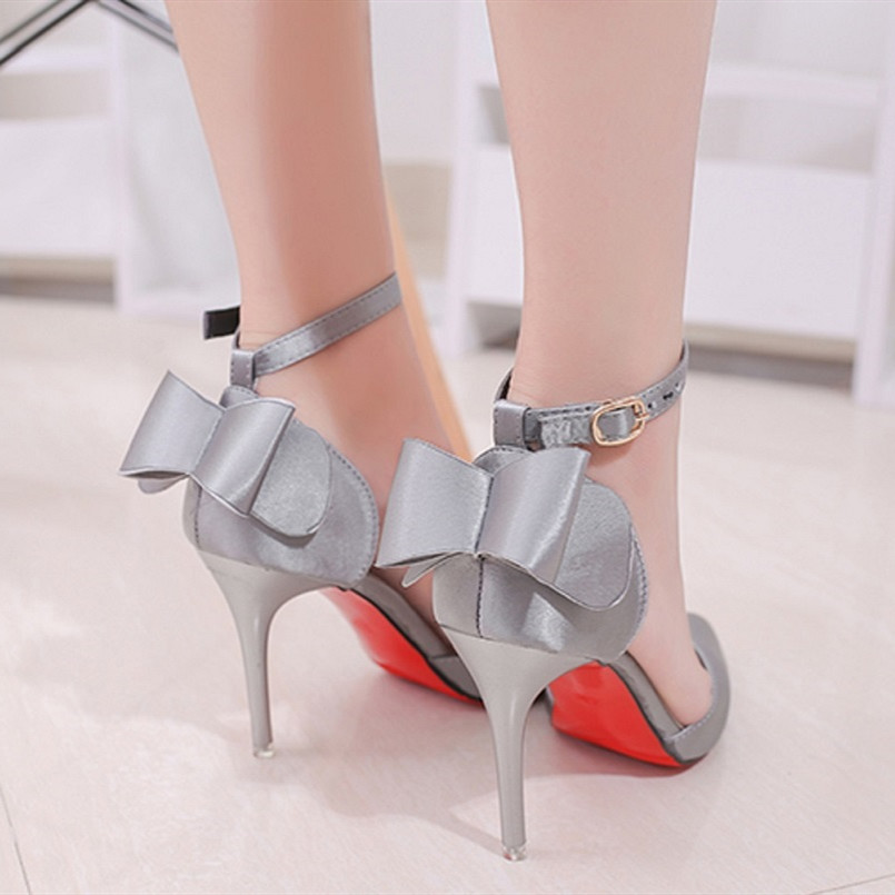 heels with bow tie
