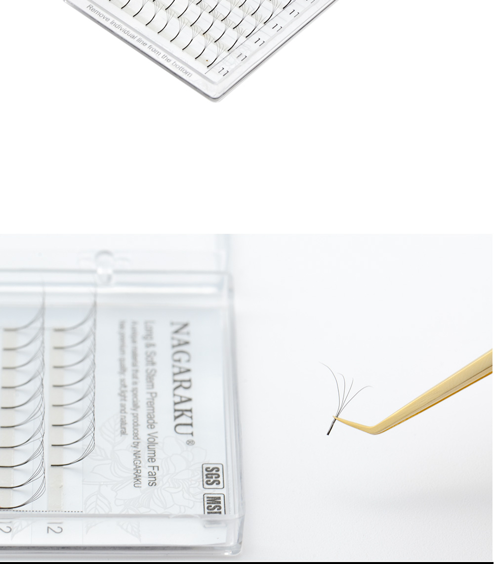 NAGARAKU eyelashes mink makeup 12 Lines 3D-6D Premade Fans Russian Volume Eyelash Black Faux Mink Premium Eyelash Application