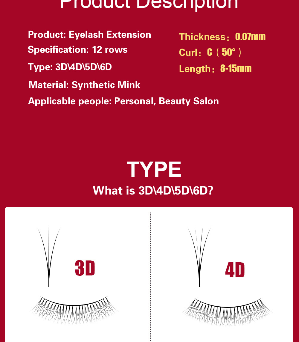 NAGARAKU eyelashes mink makeup 12 Lines 3D-6D Premade Fans Russian Volume Eyelash Black Faux Mink Premium Eyelash Application