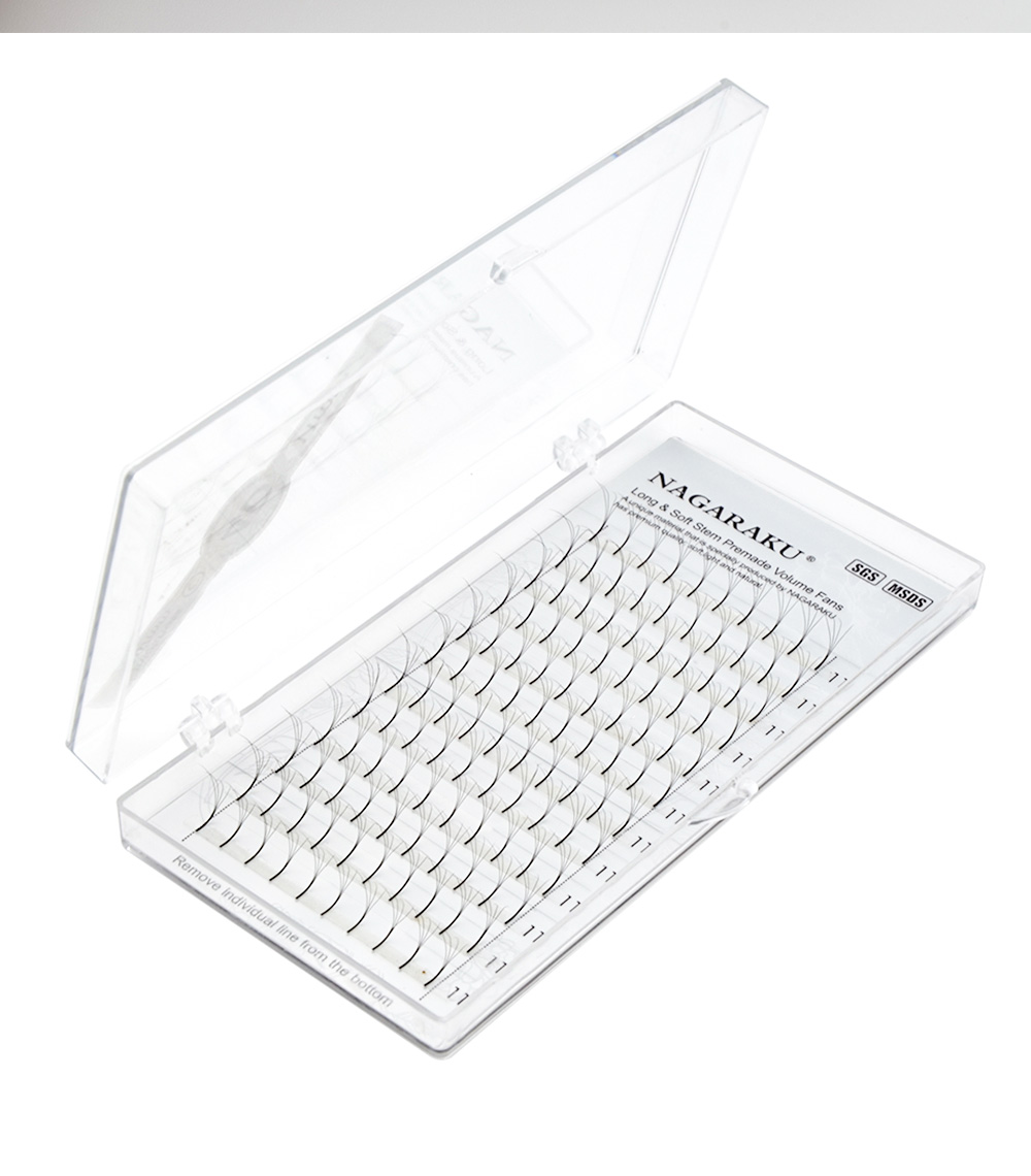 NAGARAKU eyelashes mink makeup 12 Lines 3D-6D Premade Fans Russian Volume Eyelash Black Faux Mink Premium Eyelash Application