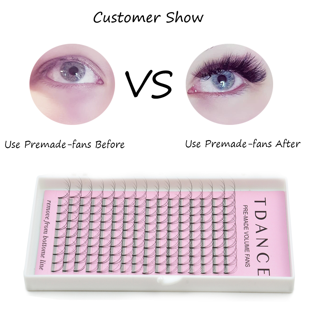 TDANCE 16 Lines Premade Volume Fans 3d/4d/5d/6d/7D Lash Russian Volume Eyelash Extensions Pre made Lash Extension Faux Mink Lash TDANCE 16 Lines Premade Volume Fans 3d/4d/5d/6d/7D Lash Russian Volume Eyelash Extensions Pre made Lash Extension Faux Mink Lash
