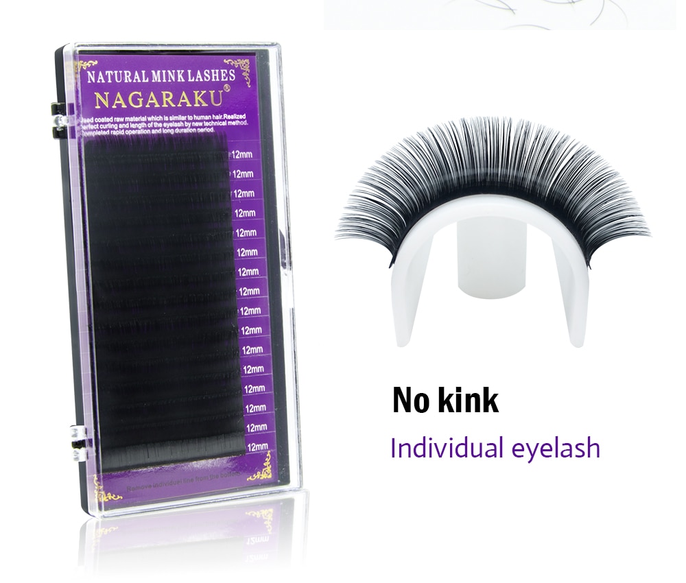 NAGARAKU 16Rows Faux mink individual eyelash lashes maquiagem cilios for professionals soft mink eyelash extension