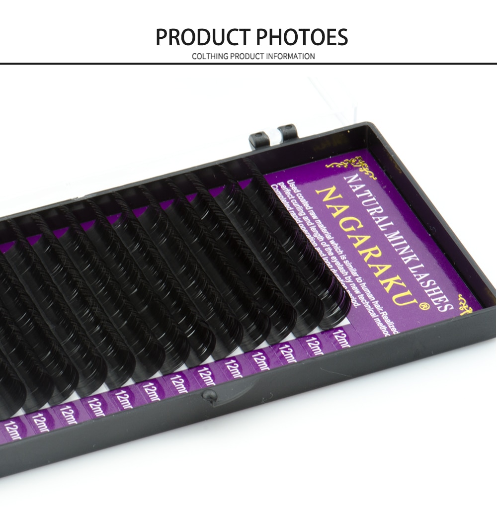 NAGARAKU 16Rows Faux mink individual eyelash lashes maquiagem cilios for professionals soft mink eyelash extension