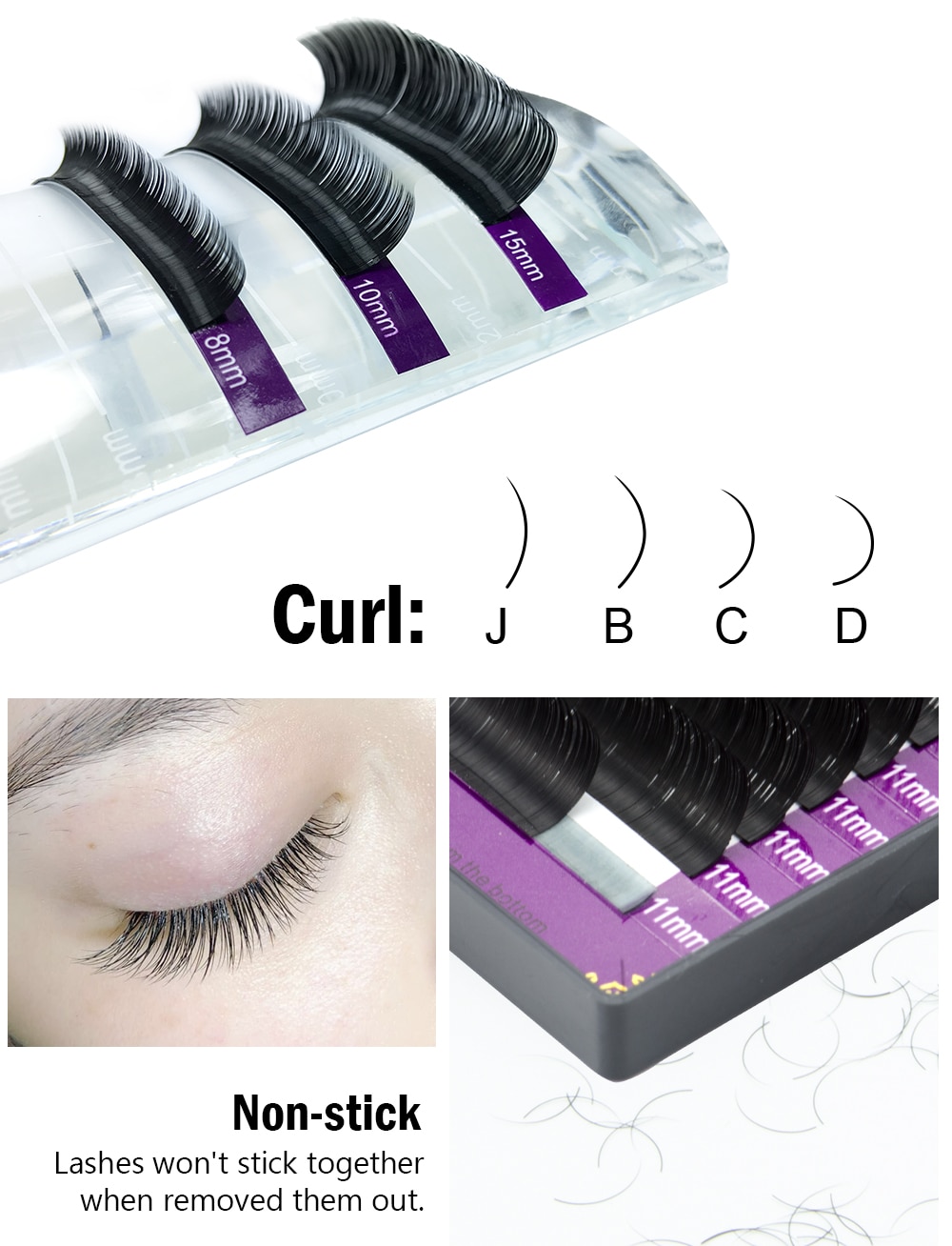 NAGARAKU 16Rows Faux mink individual eyelash lashes maquiagem cilios for professionals soft mink eyelash extension