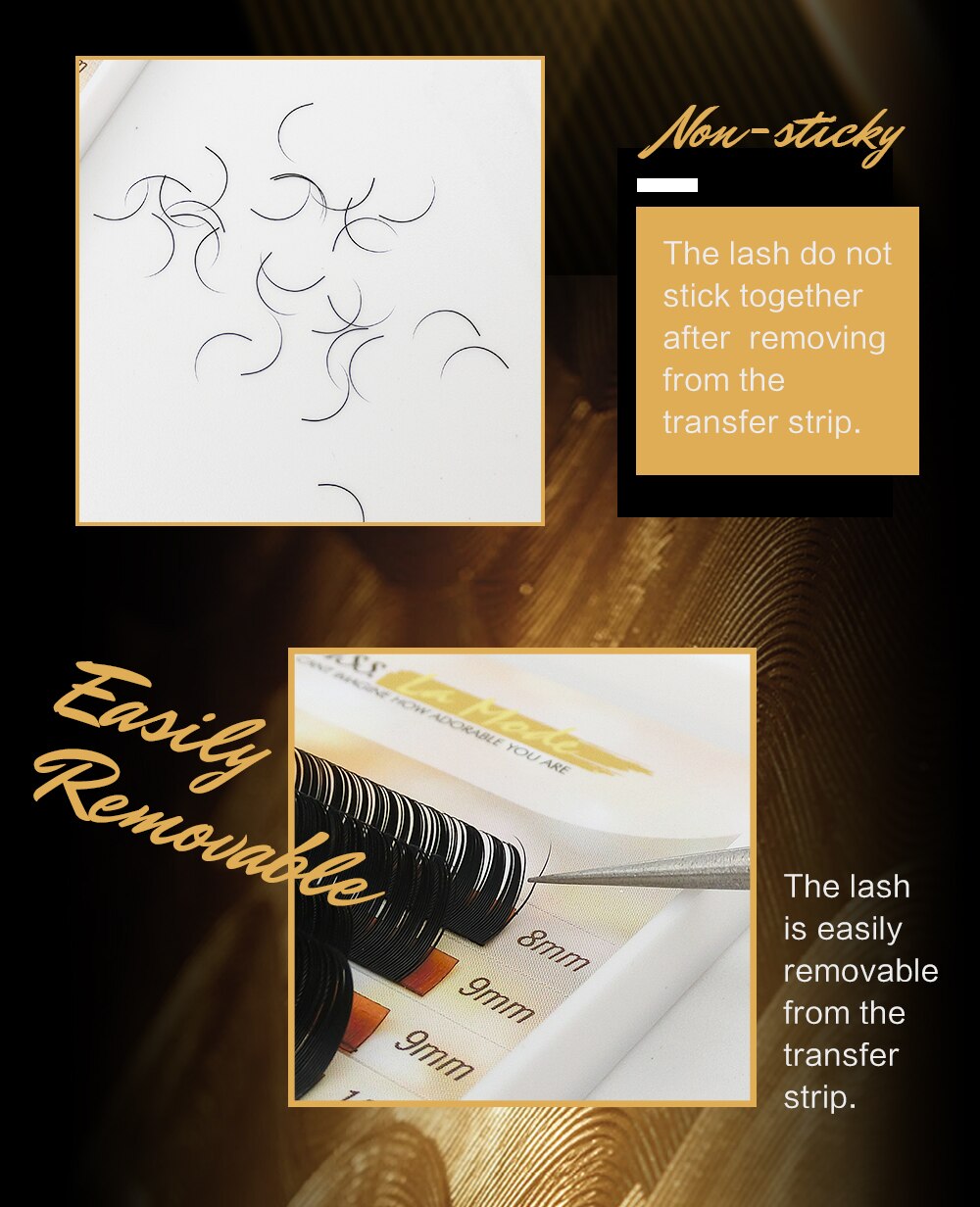 Misslamode all size mink eyelashes 16rows 8-15mm mix individual eyelashes russian volume eyelashes extension supplies