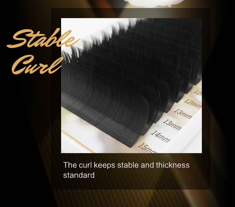 Misslamode all size mink eyelashes 16rows 8-15mm mix individual eyelashes russian volume eyelashes extension supplies