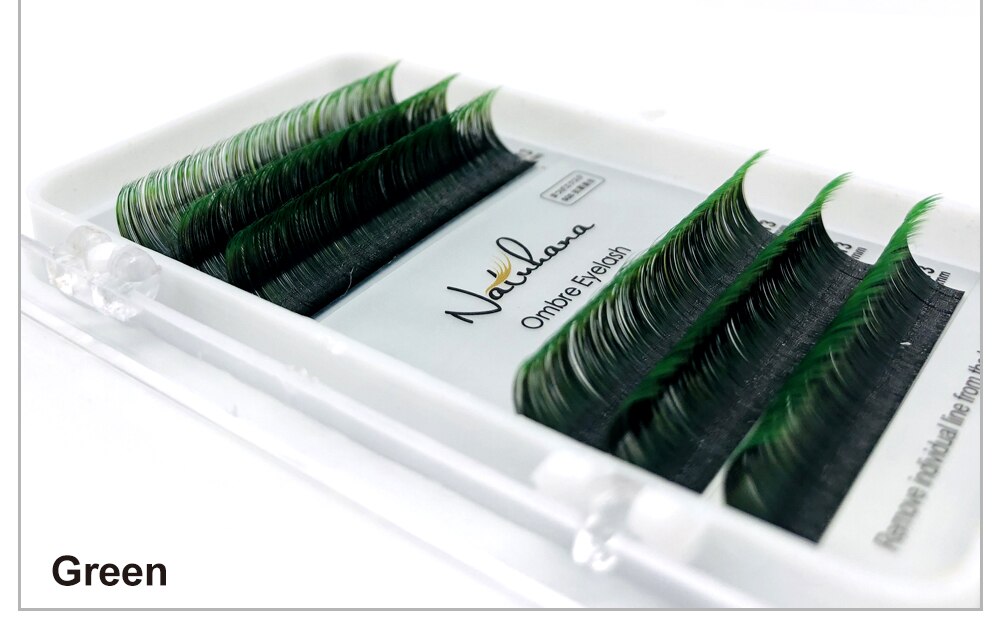 NATUHANA Free shipping 6Rows Ombre Blue Purple Color Eyelash Extension Individual Faux Mink False Eye Lashes Professional Salon NATUHANA Free shipping 6Rows Ombre Blue Purple Color Eyelash Extension Individual Faux Mink False Eye Lashes Professional Salon