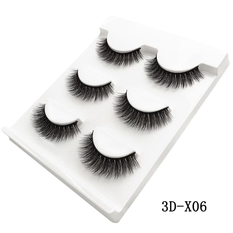 MEISHENJIE 3 Pairs natural false eyelashes thick make ups 3d mink lashes soft eyelash extension fake eyelash long mink eyelashes