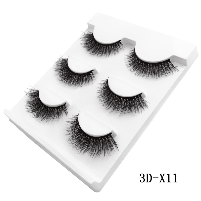 MEISHENJIE 3 Pairs natural false eyelashes thick make ups 3d mink lashes soft eyelash extension fake eyelash long mink eyelashes
