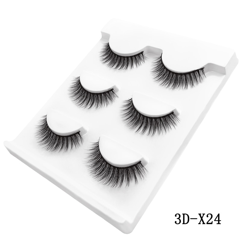 MEISHENJIE 3 Pairs natural false eyelashes thick make ups 3d mink lashes soft eyelash extension fake eyelash long mink eyelashes