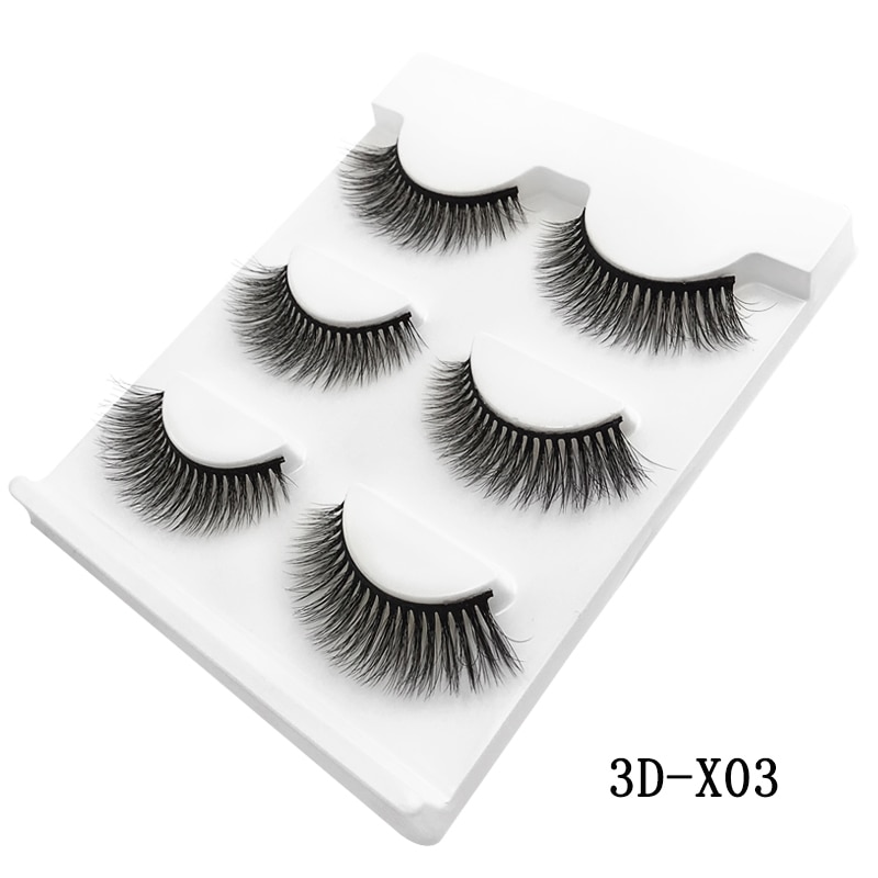 MEISHENJIE 3 Pairs natural false eyelashes thick make ups 3d mink lashes soft eyelash extension fake eyelash long mink eyelashes