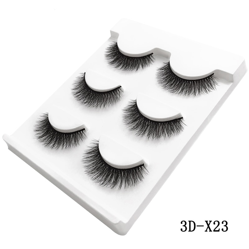 MEISHENJIE 3 Pairs natural false eyelashes thick make ups 3d mink lashes soft eyelash extension fake eyelash long mink eyelashes
