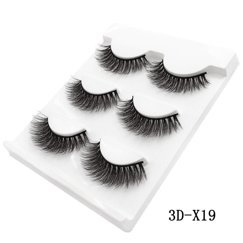 MEISHENJIE 3 Pairs natural false eyelashes thick make ups 3d mink lashes soft eyelash extension fake eyelash long mink eyelashes