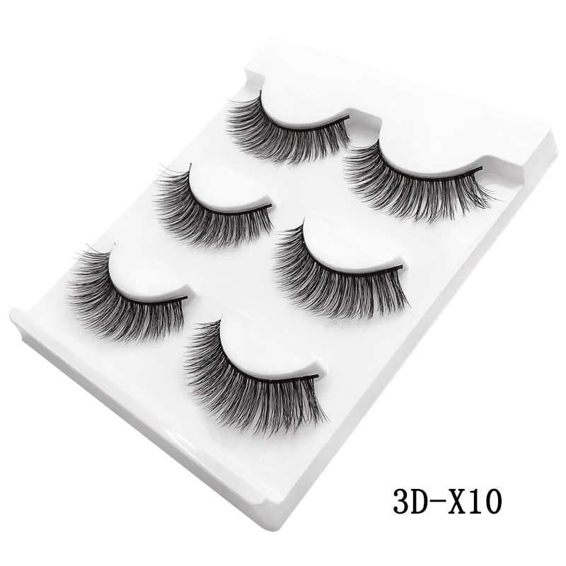 MEISHENJIE 3 Pairs natural false eyelashes thick make ups 3d mink lashes soft eyelash extension fake eyelash long mink eyelashes
