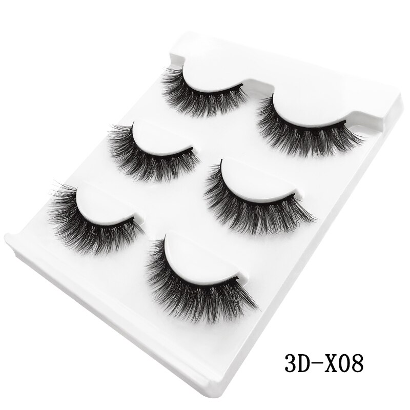 MEISHENJIE 3 Pairs natural false eyelashes thick make ups 3d mink lashes soft eyelash extension fake eyelash long mink eyelashes