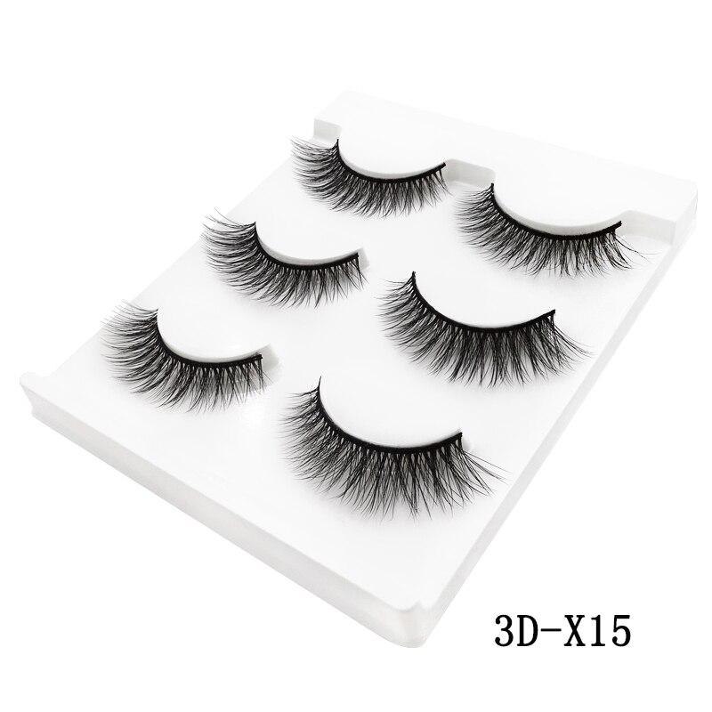 MEISHENJIE 3 Pairs natural false eyelashes thick make ups 3d mink lashes soft eyelash extension fake eyelash long mink eyelashes