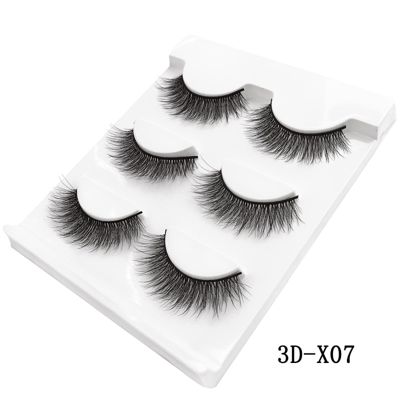 MEISHENJIE 3 Pairs natural false eyelashes thick make ups 3d mink lashes soft eyelash extension fake eyelash long mink eyelashes