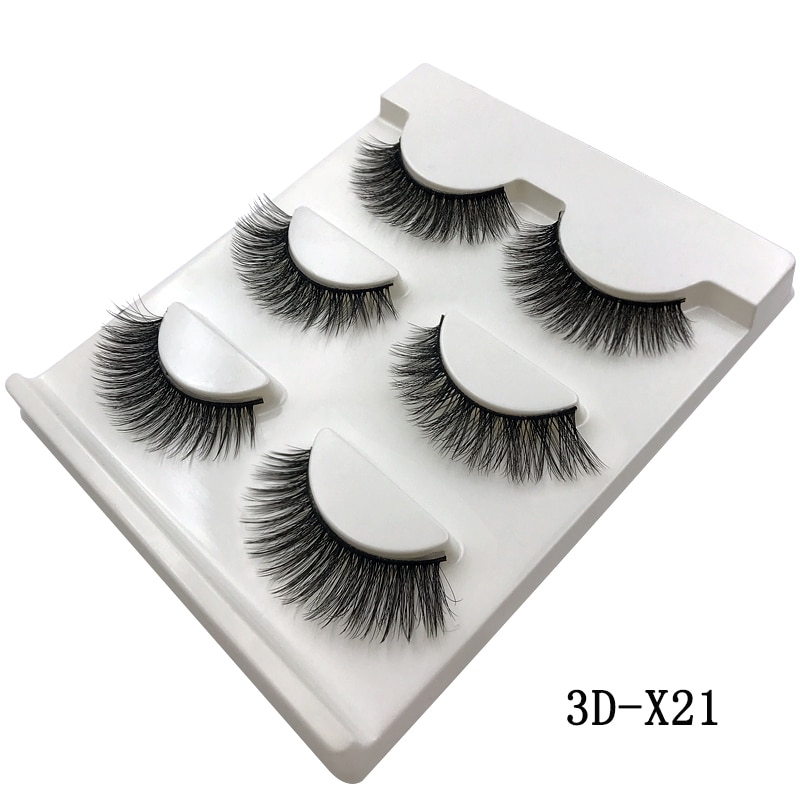 MEISHENJIE 3 Pairs natural false eyelashes thick make ups 3d mink lashes soft eyelash extension fake eyelash long mink eyelashes