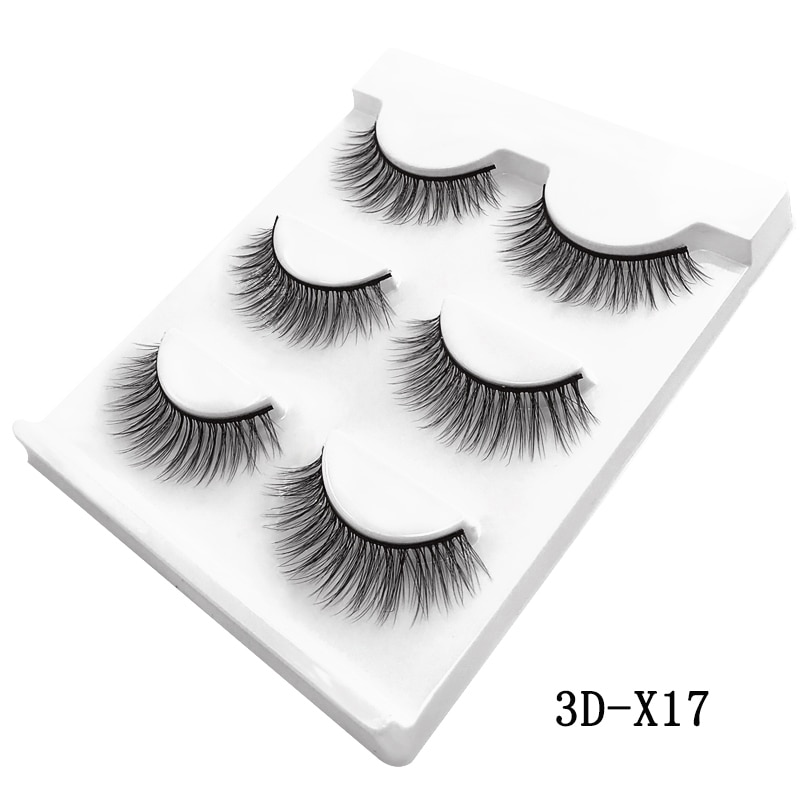 MEISHENJIE 3 Pairs natural false eyelashes thick make ups 3d mink lashes soft eyelash extension fake eyelash long mink eyelashes