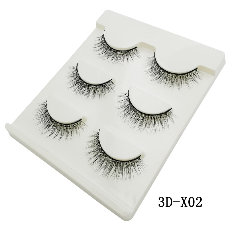 MEISHENJIE 3 Pairs natural false eyelashes thick make ups 3d mink lashes soft eyelash extension fake eyelash long mink eyelashes