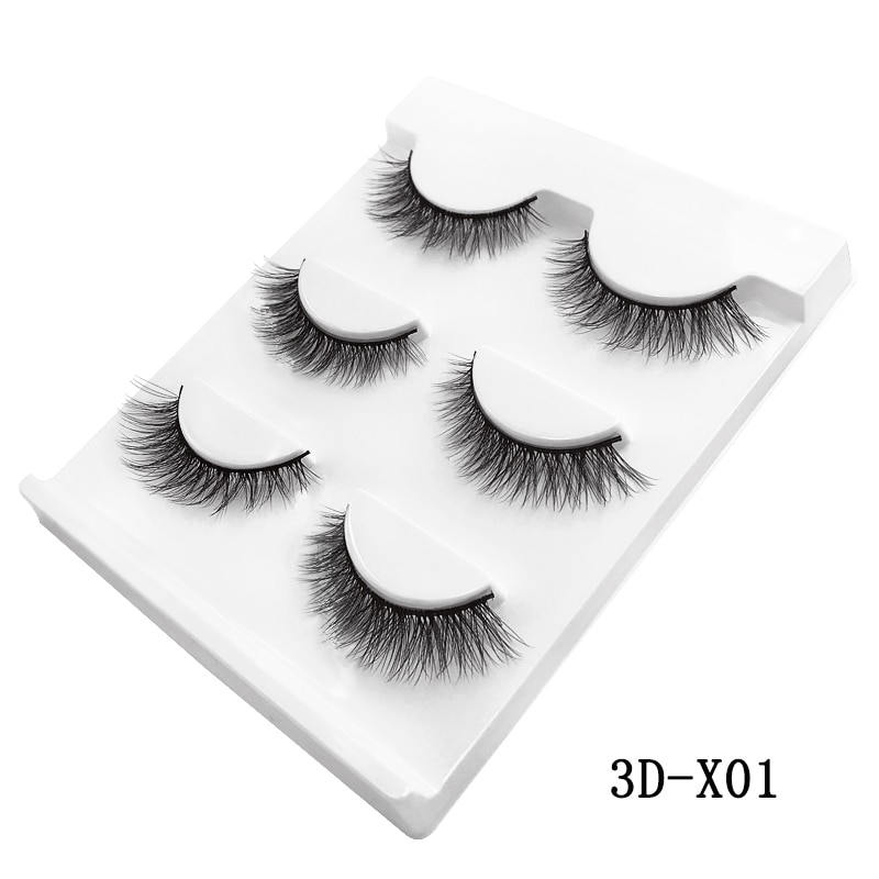 MEISHENJIE 3 Pairs natural false eyelashes thick make ups 3d mink lashes soft eyelash extension fake eyelash long mink eyelashes