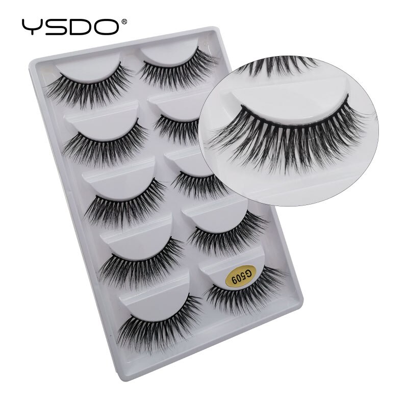 YSDO 5 Pairs 3D Mink EyeLashes Natural Hair False EyeLashes Long 100% Dramatic Eye MakeupFake Lashes Fluffy Cilios Lashes G803 YSDO 5 Pairs 3D Mink EyeLashes Natural Hair False EyeLashes Long 100% Dramatic Eye MakeupFake Lashes Fluffy Cilios Lashes G803