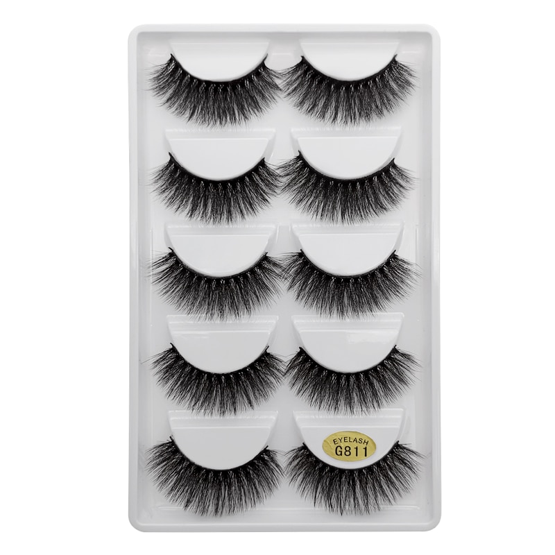 YSDO 5 Pairs 3D Mink EyeLashes Natural Hair False EyeLashes Long 100% Dramatic Eye MakeupFake Lashes Fluffy Cilios Lashes G803 YSDO 5 Pairs 3D Mink EyeLashes Natural Hair False EyeLashes Long 100% Dramatic Eye MakeupFake Lashes Fluffy Cilios Lashes G803