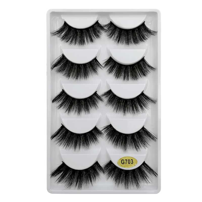 YSDO 5 Pairs 3D Mink EyeLashes Natural Hair False EyeLashes Long 100% Dramatic Eye MakeupFake Lashes Fluffy Cilios Lashes G803 YSDO 5 Pairs 3D Mink EyeLashes Natural Hair False EyeLashes Long 100% Dramatic Eye MakeupFake Lashes Fluffy Cilios Lashes G803