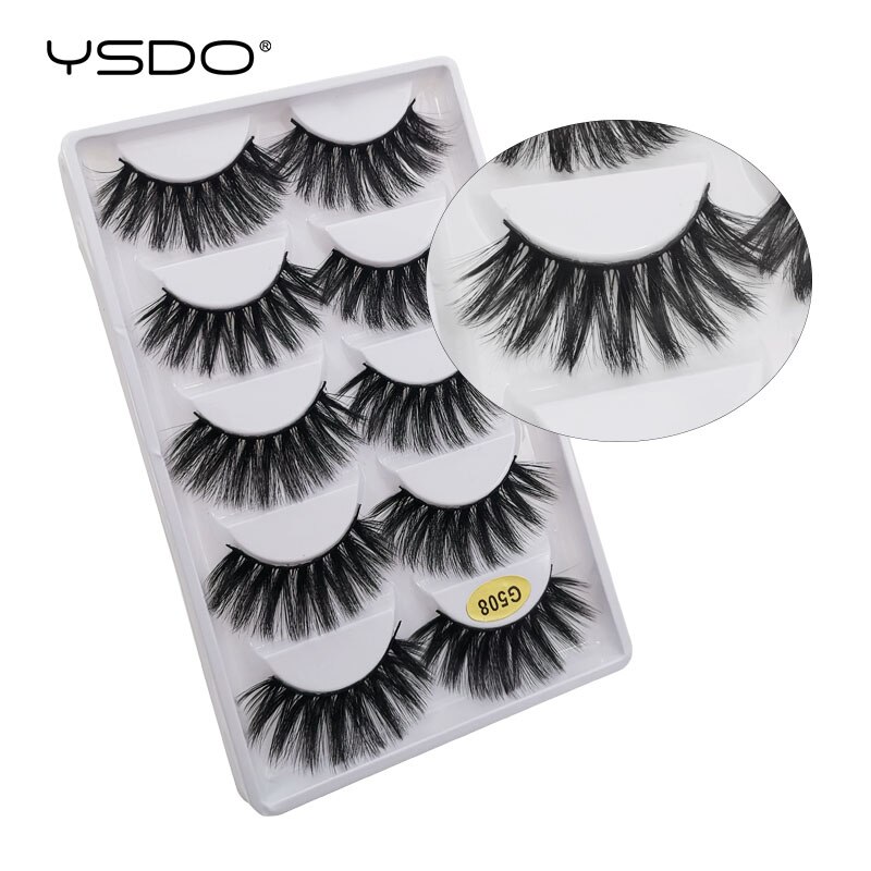 YSDO 5 Pairs 3D Mink EyeLashes Natural Hair False EyeLashes Long 100% Dramatic Eye MakeupFake Lashes Fluffy Cilios Lashes G803 YSDO 5 Pairs 3D Mink EyeLashes Natural Hair False EyeLashes Long 100% Dramatic Eye MakeupFake Lashes Fluffy Cilios Lashes G803