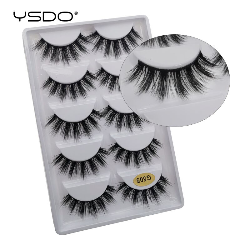 YSDO 5 Pairs 3D Mink EyeLashes Natural Hair False EyeLashes Long 100% Dramatic Eye MakeupFake Lashes Fluffy Cilios Lashes G803 YSDO 5 Pairs 3D Mink EyeLashes Natural Hair False EyeLashes Long 100% Dramatic Eye MakeupFake Lashes Fluffy Cilios Lashes G803