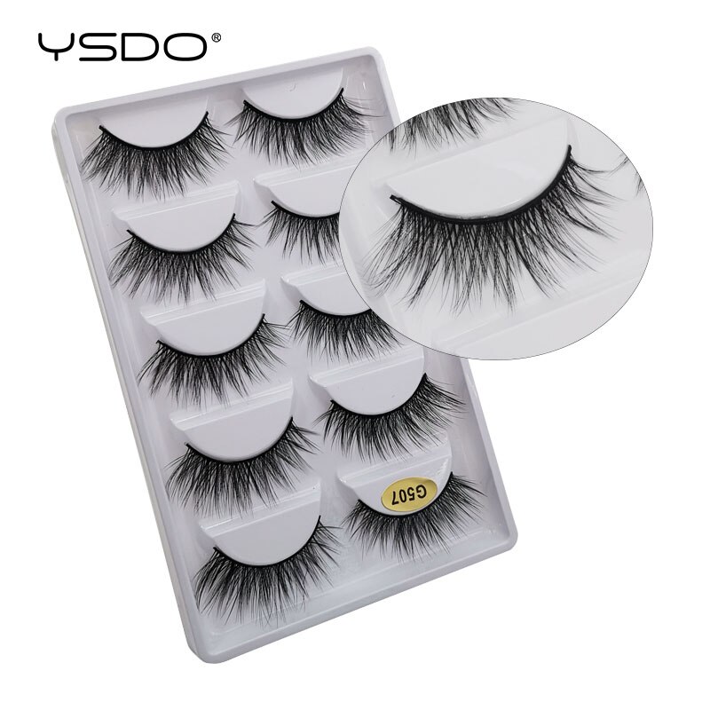 YSDO 5 Pairs 3D Mink EyeLashes Natural Hair False EyeLashes Long 100% Dramatic Eye MakeupFake Lashes Fluffy Cilios Lashes G803 YSDO 5 Pairs 3D Mink EyeLashes Natural Hair False EyeLashes Long 100% Dramatic Eye MakeupFake Lashes Fluffy Cilios Lashes G803