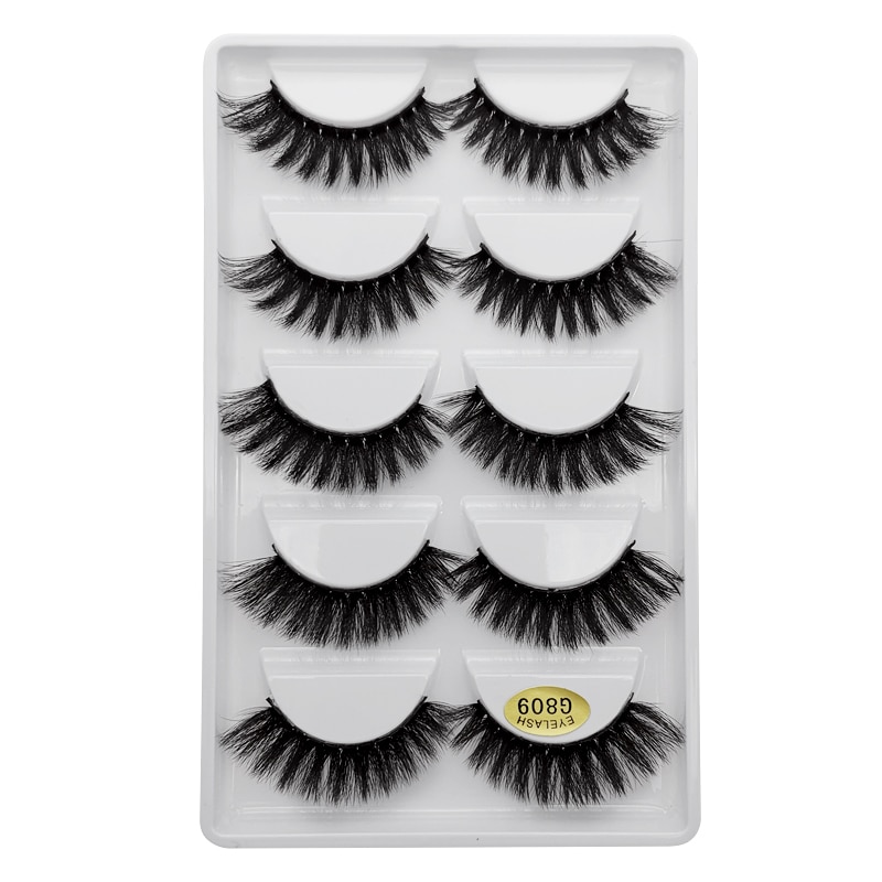 YSDO 5 Pairs 3D Mink EyeLashes Natural Hair False EyeLashes Long 100% Dramatic Eye MakeupFake Lashes Fluffy Cilios Lashes G803 YSDO 5 Pairs 3D Mink EyeLashes Natural Hair False EyeLashes Long 100% Dramatic Eye MakeupFake Lashes Fluffy Cilios Lashes G803