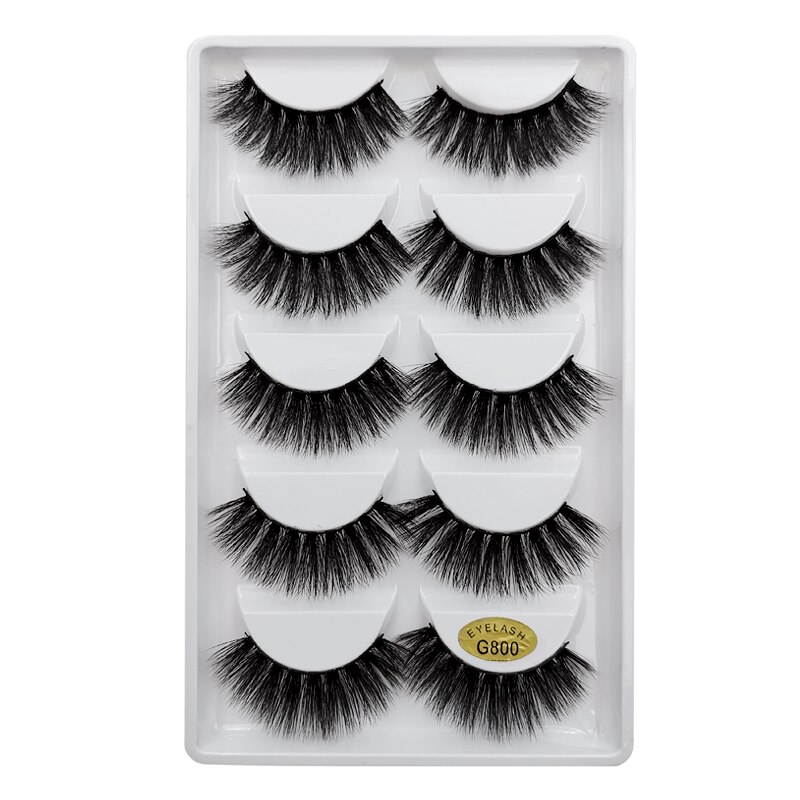 YSDO 5 Pairs 3D Mink EyeLashes Natural Hair False EyeLashes Long 100% Dramatic Eye MakeupFake Lashes Fluffy Cilios Lashes G803 YSDO 5 Pairs 3D Mink EyeLashes Natural Hair False EyeLashes Long 100% Dramatic Eye MakeupFake Lashes Fluffy Cilios Lashes G803