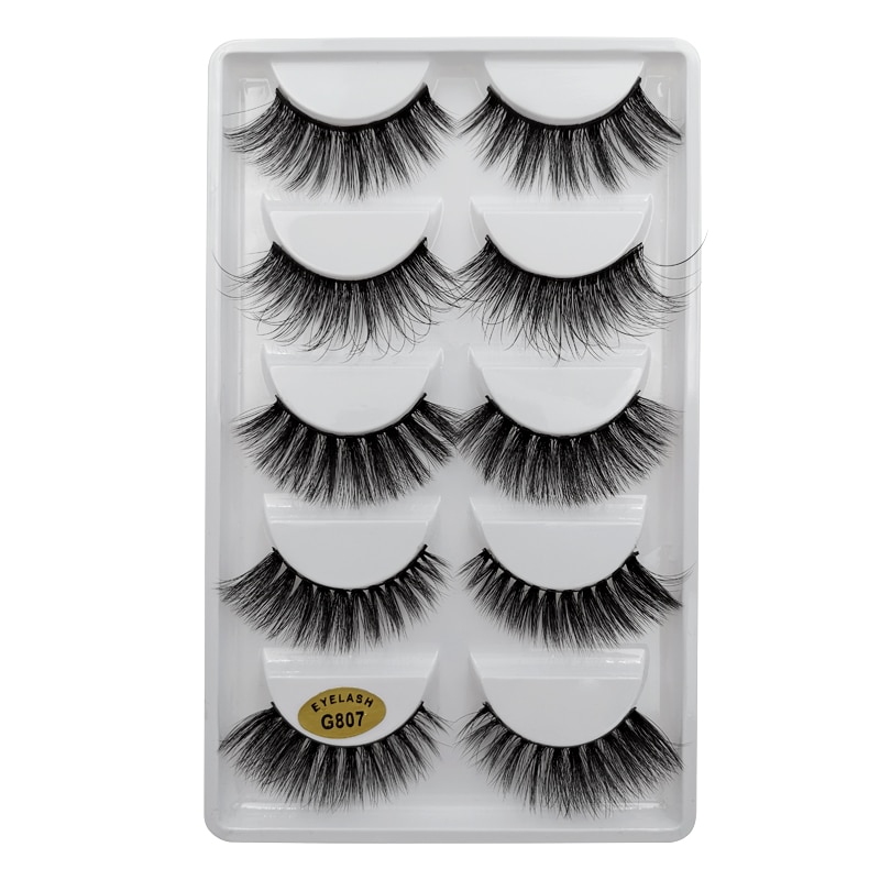 YSDO 5 Pairs 3D Mink EyeLashes Natural Hair False EyeLashes Long 100% Dramatic Eye MakeupFake Lashes Fluffy Cilios Lashes G803 YSDO 5 Pairs 3D Mink EyeLashes Natural Hair False EyeLashes Long 100% Dramatic Eye MakeupFake Lashes Fluffy Cilios Lashes G803