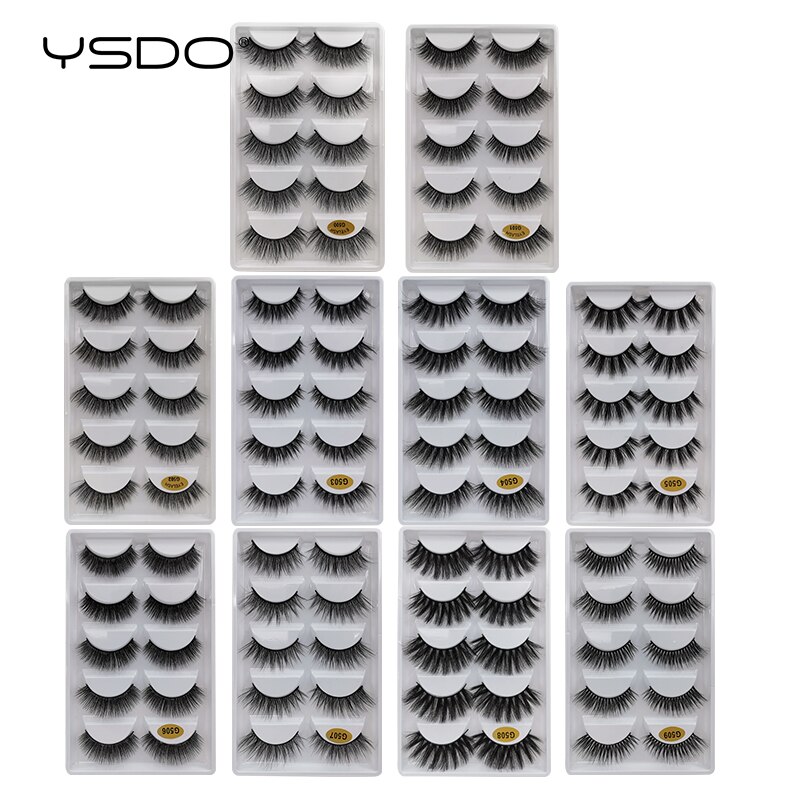 YSDO 5 Pairs 3D Mink EyeLashes Natural Hair False EyeLashes Long 100% Dramatic Eye MakeupFake Lashes Fluffy Cilios Lashes G803 YSDO 5 Pairs 3D Mink EyeLashes Natural Hair False EyeLashes Long 100% Dramatic Eye MakeupFake Lashes Fluffy Cilios Lashes G803