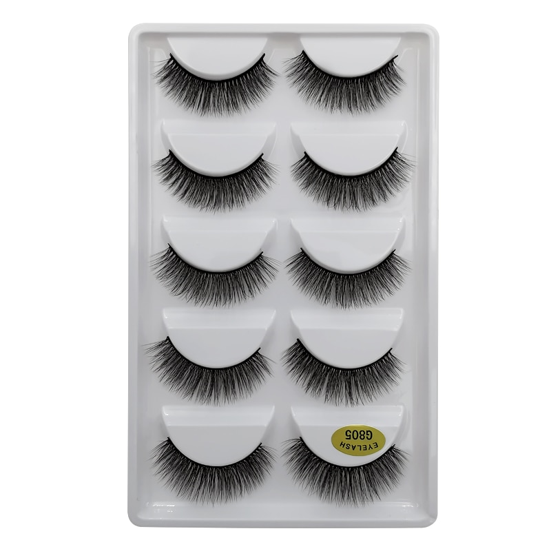 YSDO 5 Pairs 3D Mink EyeLashes Natural Hair False EyeLashes Long 100% Dramatic Eye MakeupFake Lashes Fluffy Cilios Lashes G803 YSDO 5 Pairs 3D Mink EyeLashes Natural Hair False EyeLashes Long 100% Dramatic Eye MakeupFake Lashes Fluffy Cilios Lashes G803