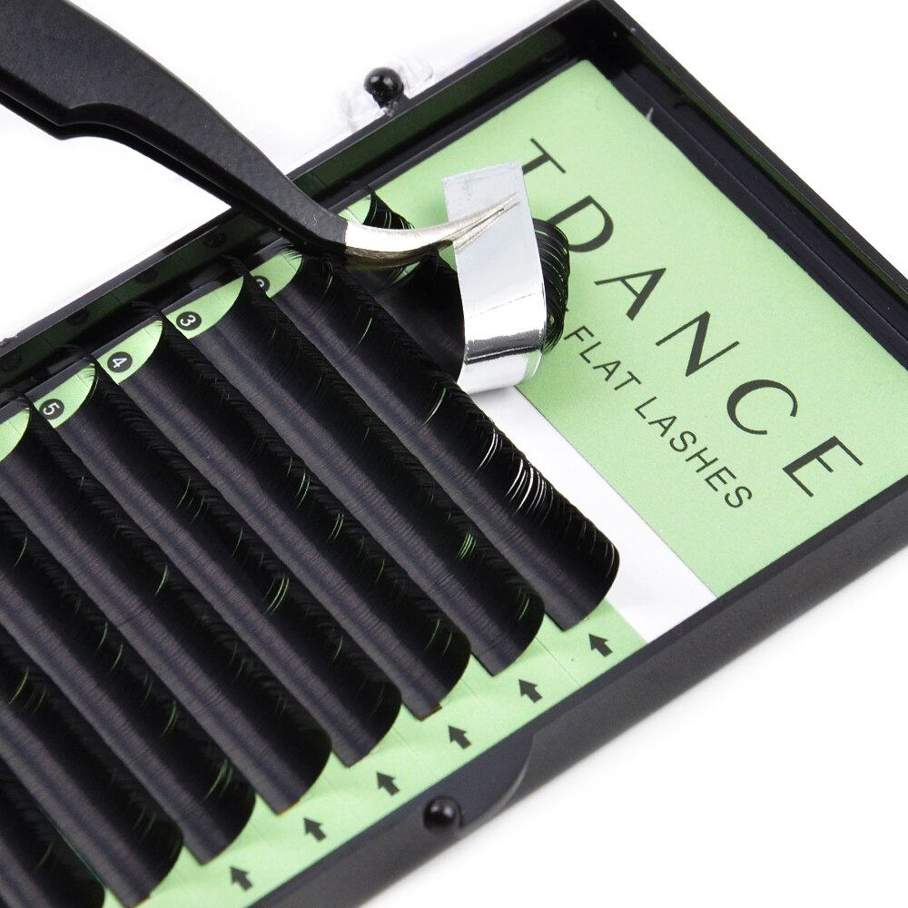 TDANCE Eyelash Extension Flat Ellipse Lashes Matte Faux Mink False Eyelashes Supplies Individual Split Tips