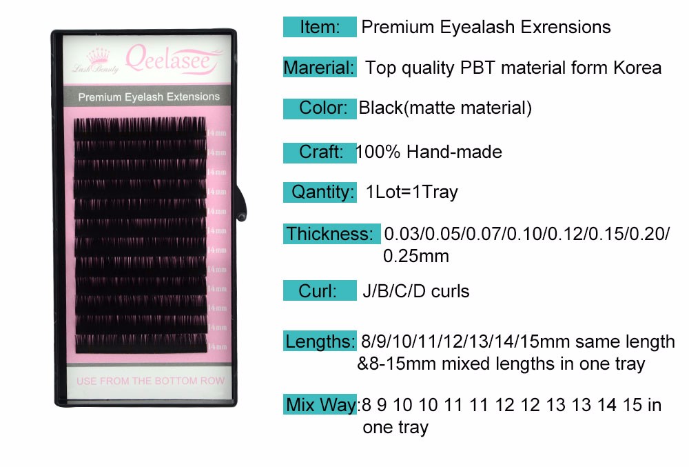 All Sizes False Eyelash Extensions Mink Black Material JBCD Curls 1 Tray/Lot All Sizes False Eyelash Extensions Mink Black Material JBCD Curls 1 Tray/Lot