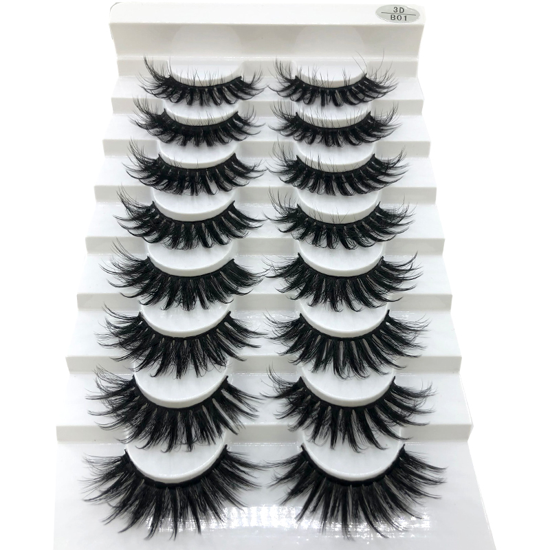 New 5 /8/9 pairs natural false eyelashes fake lashes long makeup 3d mink lashes eyelash extension mink eyelashes for beauty 03