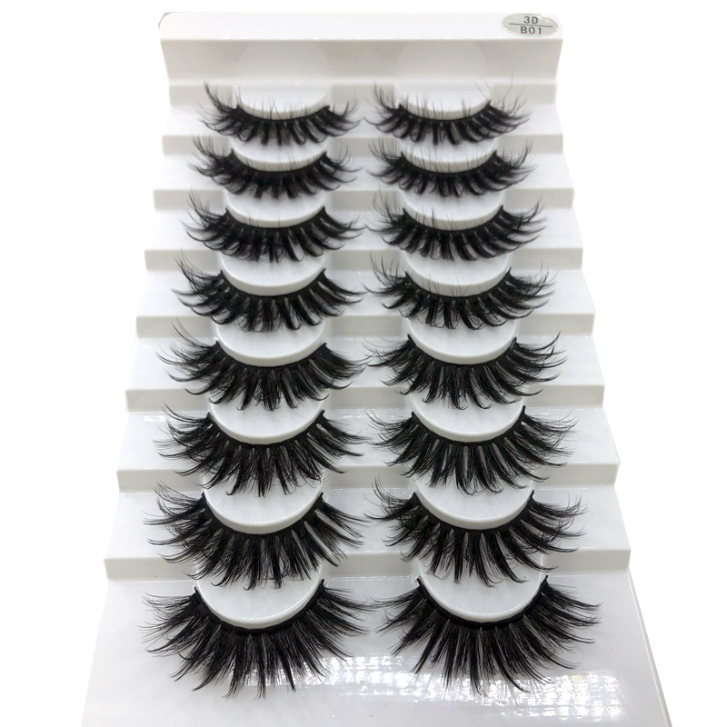 New 5 /8/9 pairs natural false eyelashes fake lashes long makeup 3d mink lashes eyelash extension mink eyelashes for beauty 03