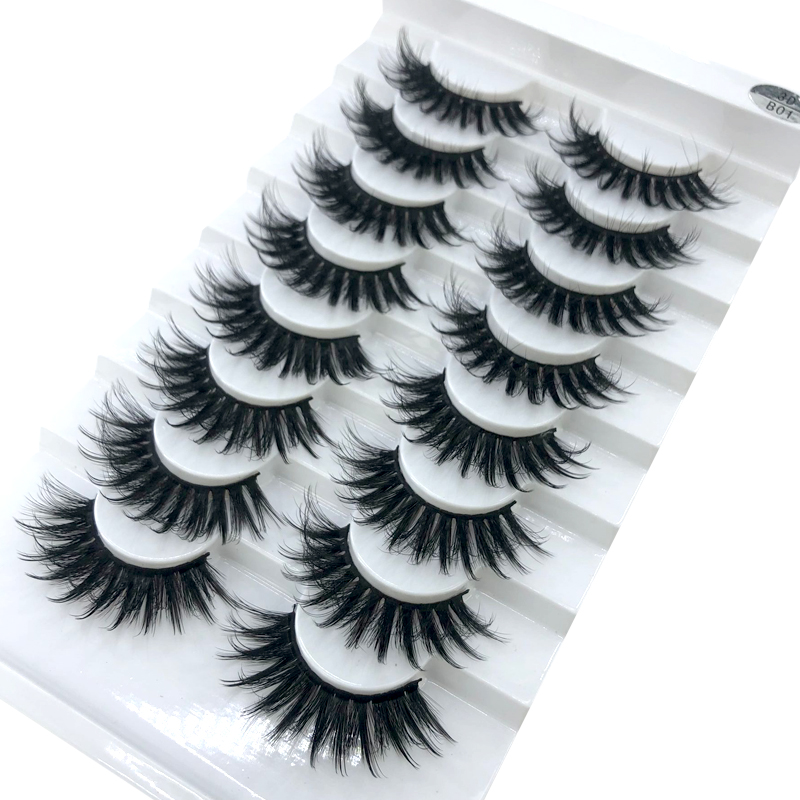 New 5 /8/9 pairs natural false eyelashes fake lashes long makeup 3d mink lashes eyelash extension mink eyelashes for beauty 03