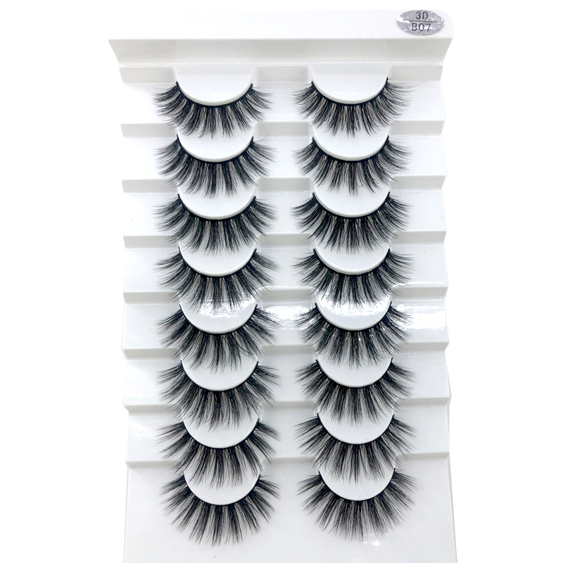 New 5 /8/9 pairs natural false eyelashes fake lashes long makeup 3d mink lashes eyelash extension mink eyelashes for beauty 03