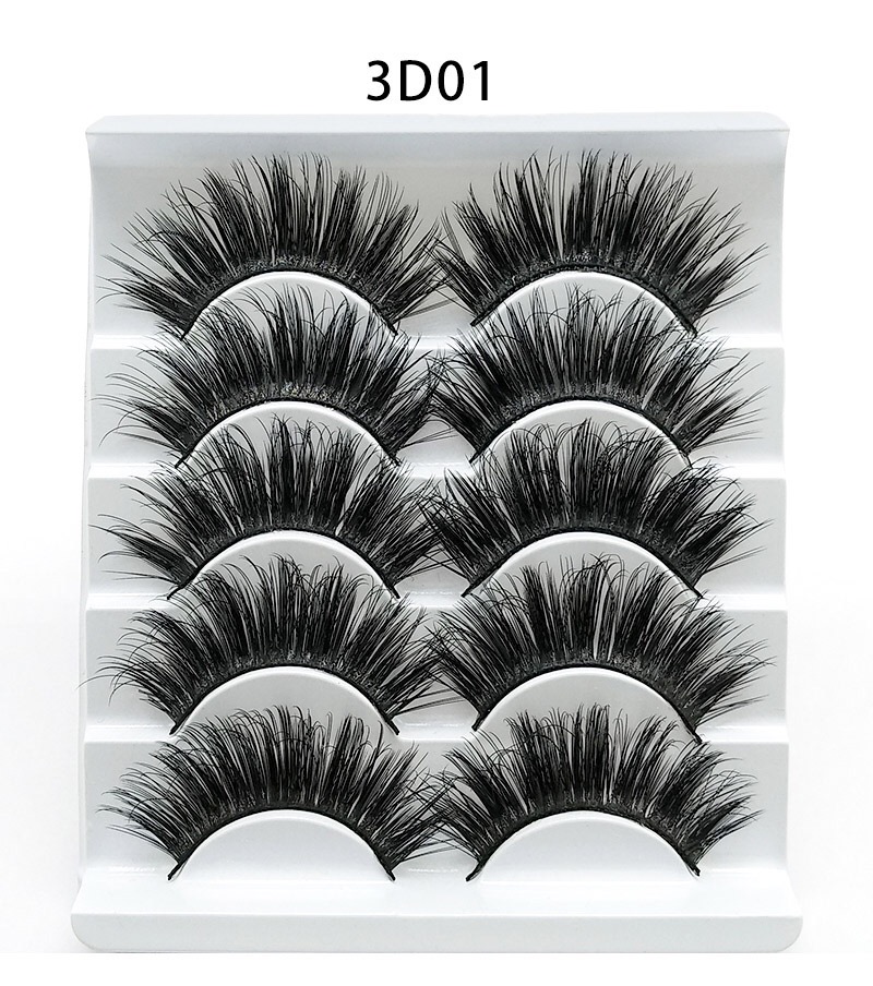 New 5 /8/9 pairs natural false eyelashes fake lashes long makeup 3d mink lashes eyelash extension mink eyelashes for beauty 03