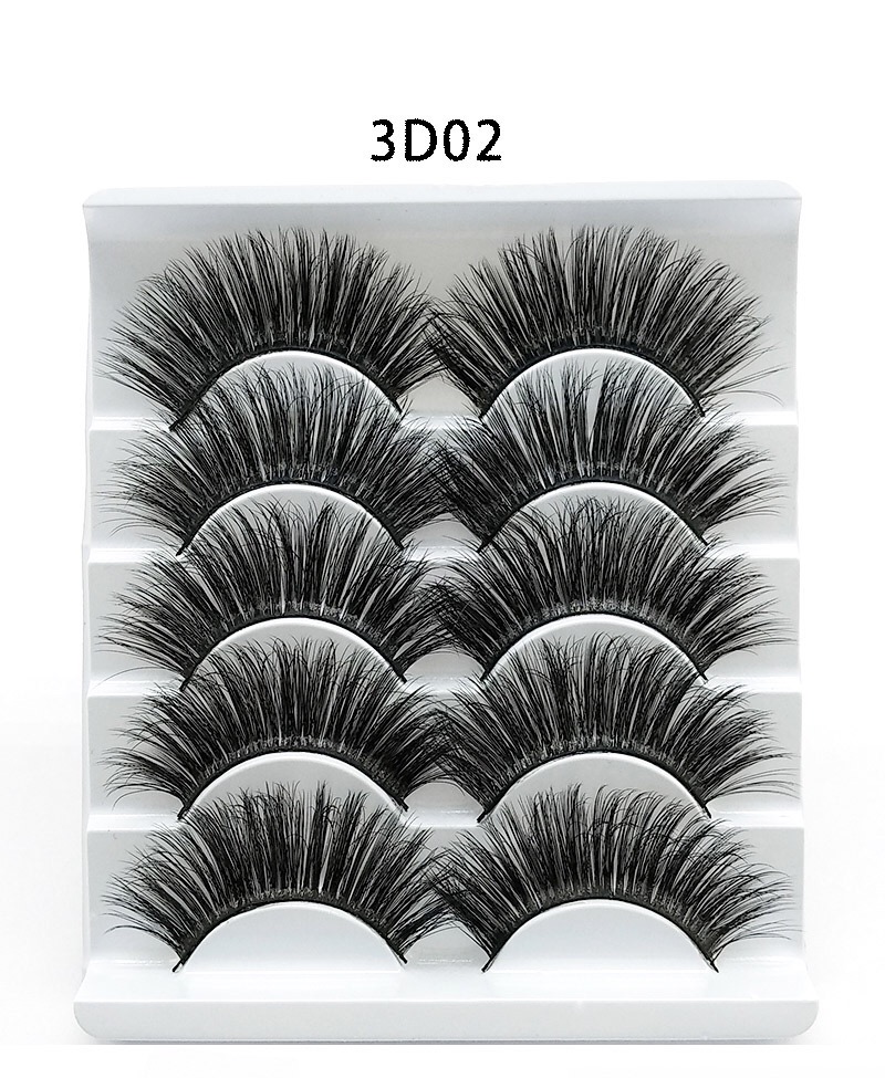 New 5 /8/9 pairs natural false eyelashes fake lashes long makeup 3d mink lashes eyelash extension mink eyelashes for beauty 03